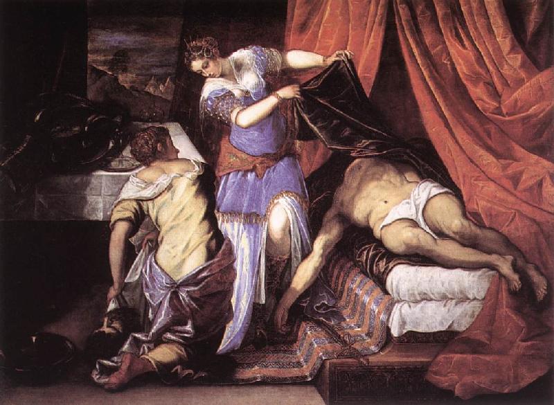 TINTORETTO, Jacopo Judith and Holofernes ar Sweden oil painting art
